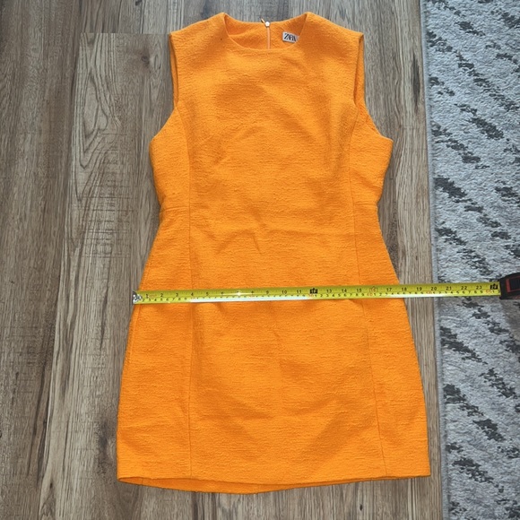 NEW! HP 🥳🥳🥳Zara Orange Textured Mini Dress - Picture 10 of 13